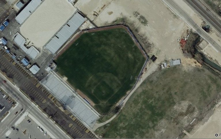 Aerial view of Simplot Stadium in Caldwell, Idaho